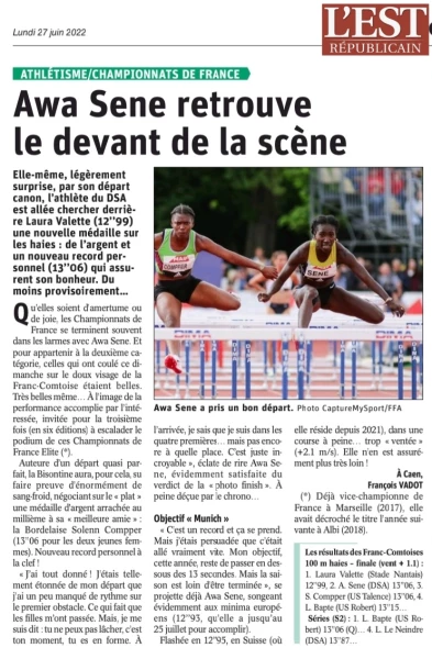 Awa Sene retrouve le devant de la scène